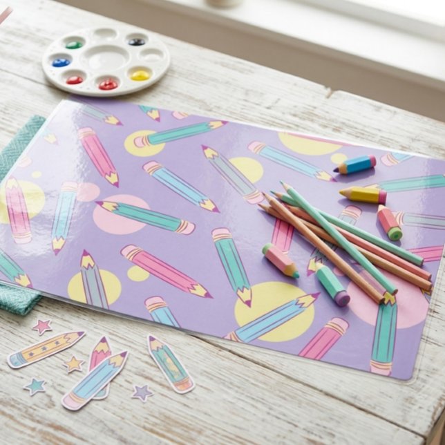 Pencil Party | Lavender Laminated Placemat (Creator Uploaded)