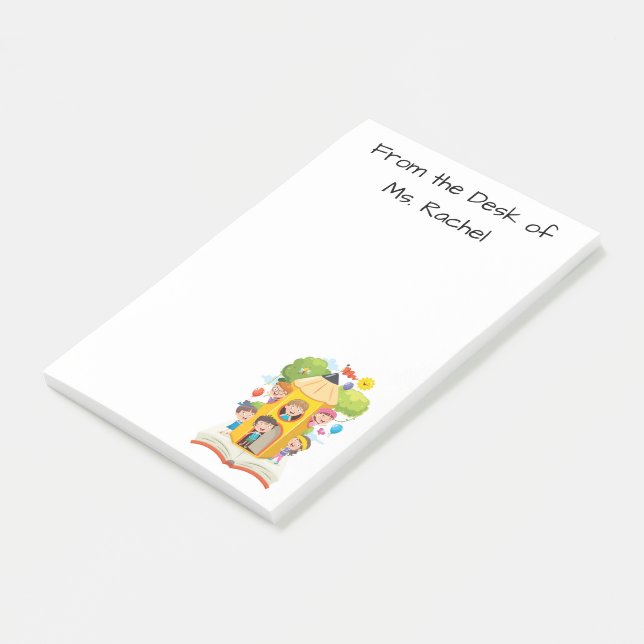 Pencil Play School Desk of Post-it Notes (Angled)