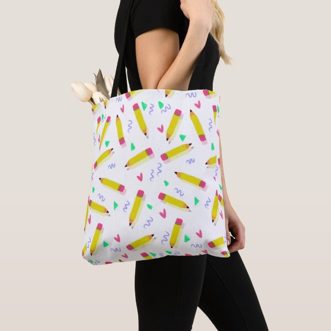 Pencil Preschool Art Teacher Good End of Year Teac Tote Bag (Close Up)