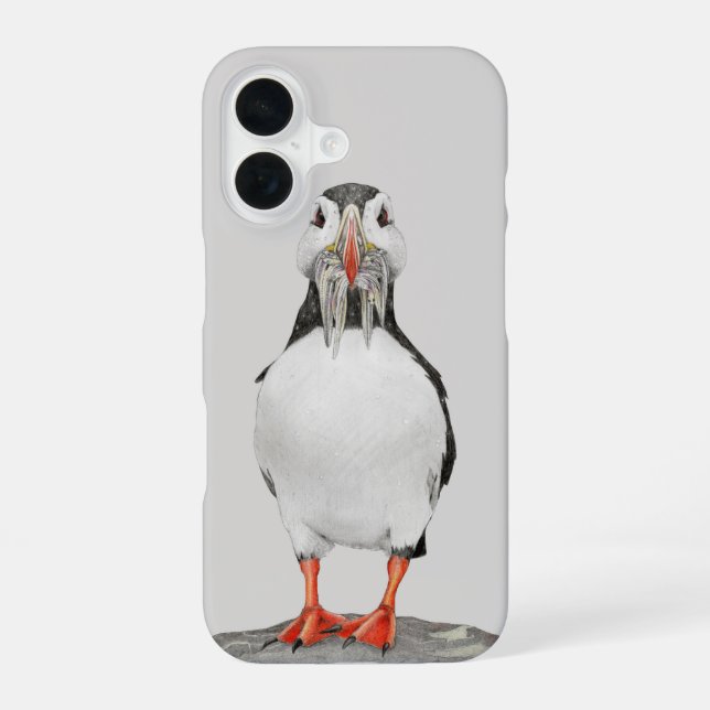 pencil puffin iphone case (Back)