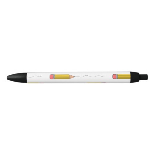 Pencil scrabble on white black ink pen
