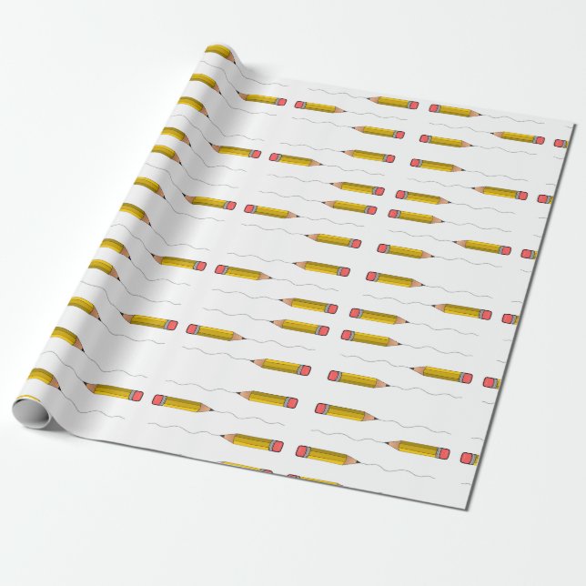 Pencil scrabble on white wrapping paper (Unrolled)