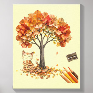 Pencil Shaving Texture Wall Art  Canvas Photo Tile