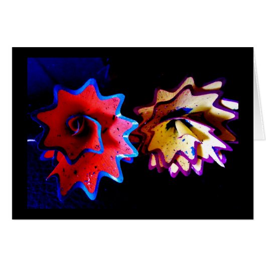 Pencil Shavings Flowers Cards (Front Horizontal)
