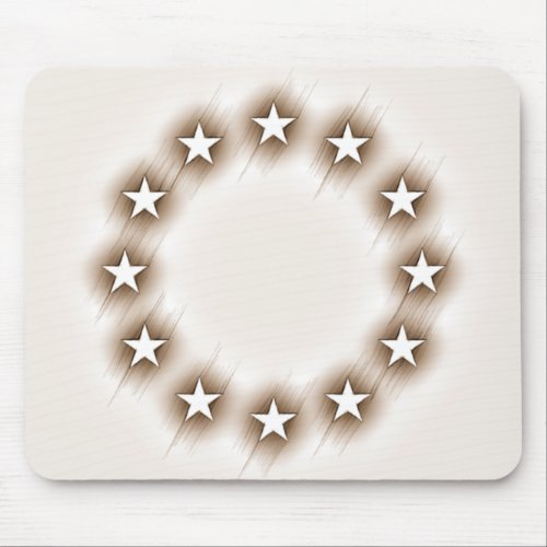 Pencil Sketch Effect Sepia European Union Flag Mouse Pad