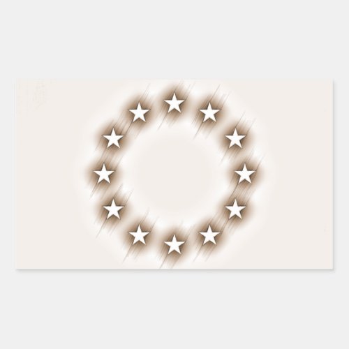 Pencil Sketch Effect Sepia European Union Flag Rectangular Sticker