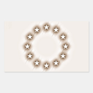 Pencil Sketch Effect Sepia European Union Flag Rectangular Sticker