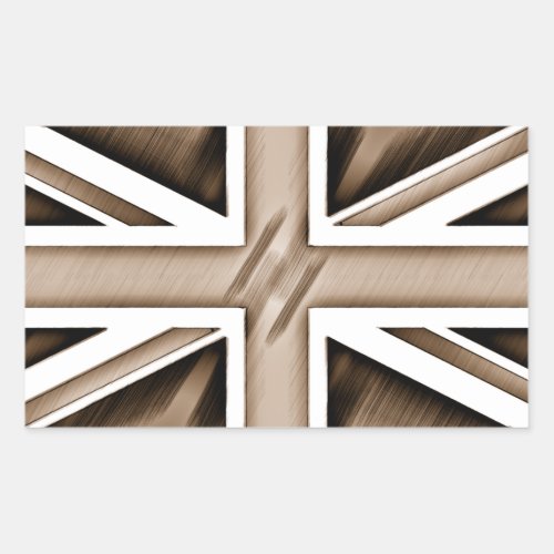 Pencil Sketch Effect UK Flag Union Jack Rectangular Sticker