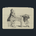 Pencil Sketch of Two Men Playing Pool iPad Mini Cover<br><div class="desc">An astonishingly detailed pencil sketch of two men playing pool together. The taller gentleman sits with a bemused look on his face as high vertically challenged friend stands on the tips of his toes to take a cue shot. Funny, and handsomely drawn, this would make a great addition to your...</div>