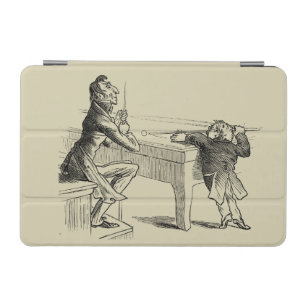 Pencil Sketch of Two Men Playing Pool iPad Mini Cover