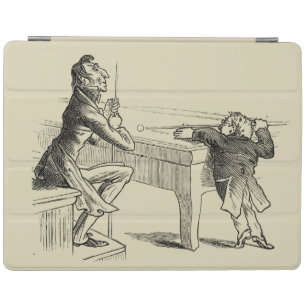 Pencil Sketch of Two Men Playing Pool iPad Smart Cover