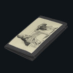 Pencil Sketch of Two Men Playing Pool Tri-fold Wallet<br><div class="desc">An astonishingly detailed pencil sketch of two men playing pool together. The taller gentleman sits with a bemused look on his face as high vertically challenged friend stands on the tips of his toes to take a cue shot. Funny, and handsomely drawn, this would make a great addition to your...</div>