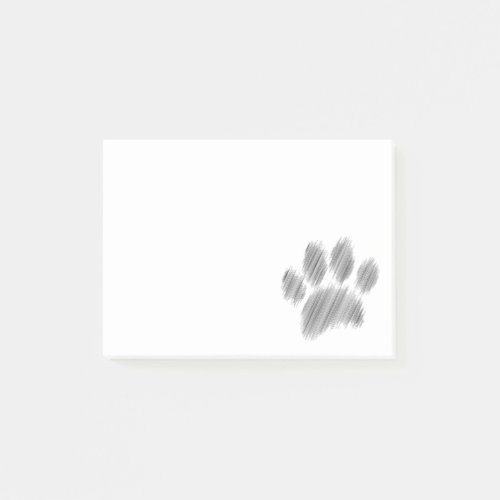 Pencil Sketched Dog Paw Digital Art Post_it Notes