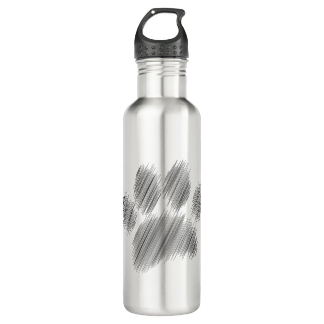 Pencil Sketched Dog Paw Digital Art Stainless Steel Water Bottle (Front)