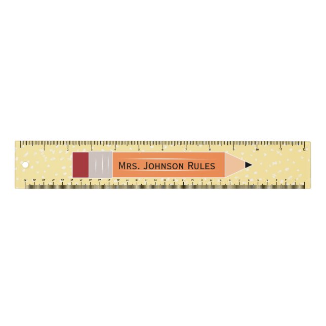 Pencil Teachers Rule Ruler (Front)