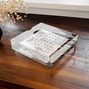 Pencil Us In Calendar Modern Minimal Couple Photo Paperweight