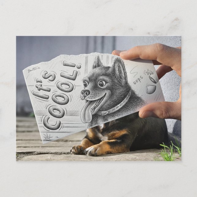 Pencil Vs Camera - It's Cool Postcard (Front)