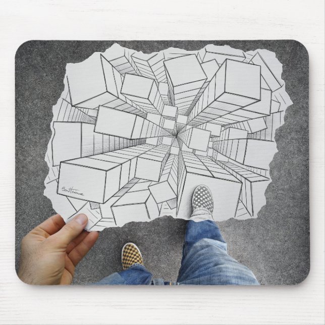 Pencil Vs Camera - Vertigo Mouse Pad (Front)