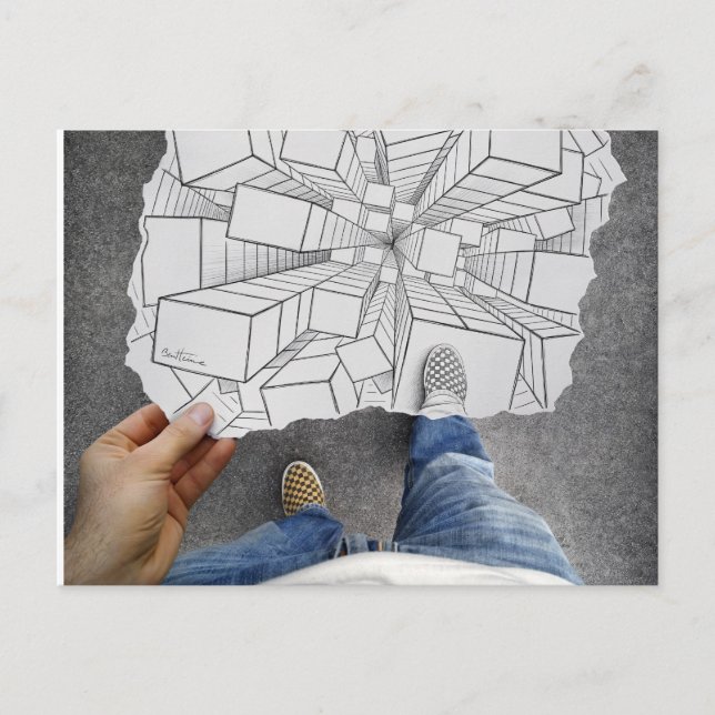 Pencil Vs Camera - Vertigo Postcard (Front)