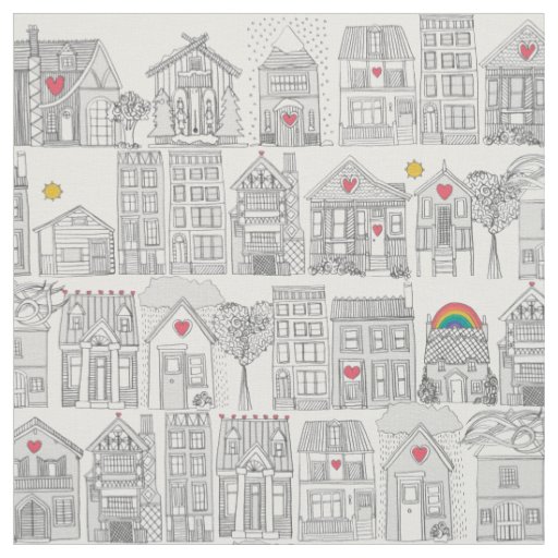 pencil weather love fabric
