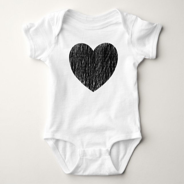 Pencilled in - Black Baby Bodysuit (Front)