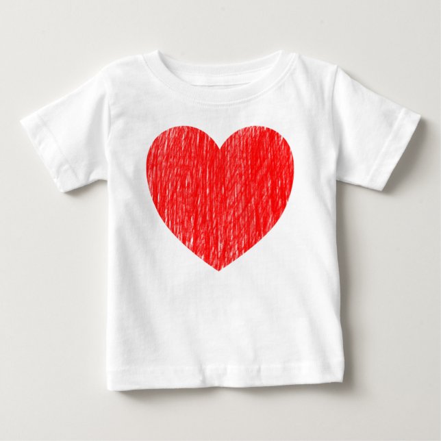Pencilled in - Red Baby T-Shirt (Front)