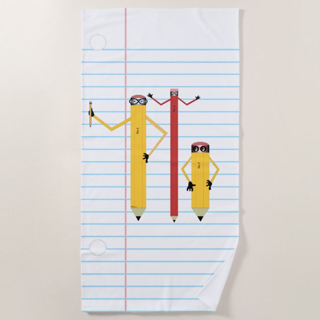 Pencils Beach Towel (Front)