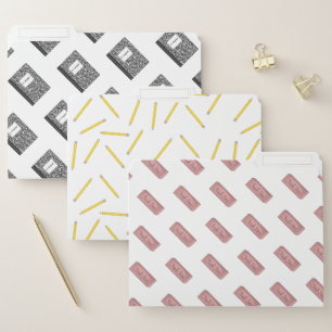 Pencils Down Nostalgic School Supply So Composed File Folder