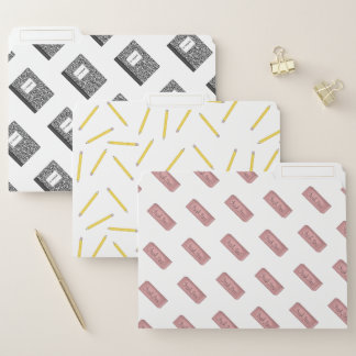 Pencils Down Nostalgic School Supply So Composed File Folder