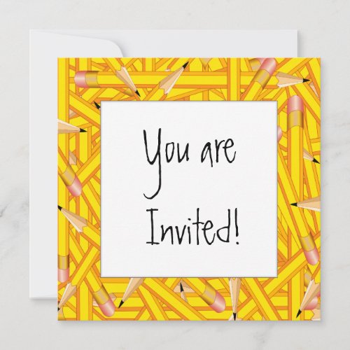 Pencils Frames Invitation