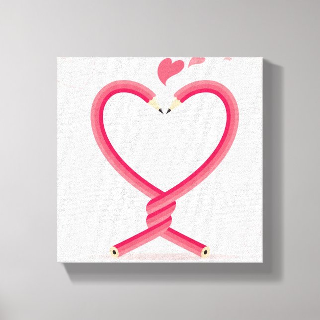 Pencils in Love Canvas Print (Front)