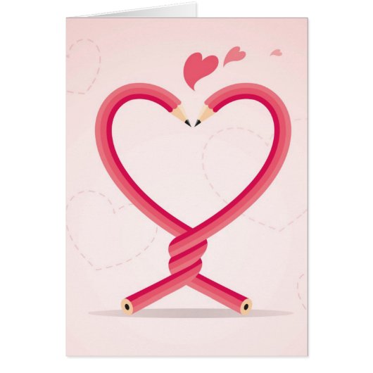 Pencils in Love Cards (Front)