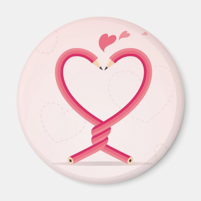 Pencils in Love Magnet (Front)