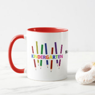 Pencils Kindergarten Customizable Teacher Mug