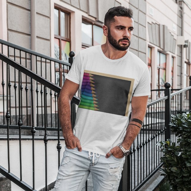Pencils On A Blackboard Mens T-Shirt (Creator Uploaded)