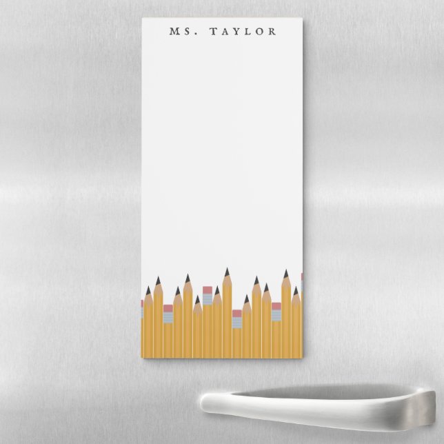 Pencils Personalized Magnetic Notepad (In Situ)