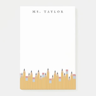 Pencils Personalized Post-it Notes
