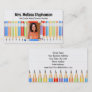 Pencils Photo Teacher Tutoring School Education Business Card