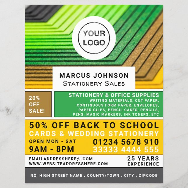 Pencils, Stationery & Office Supplies, Stationer Flyer (Front)