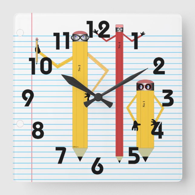 Pencils Wall Clock (Front)