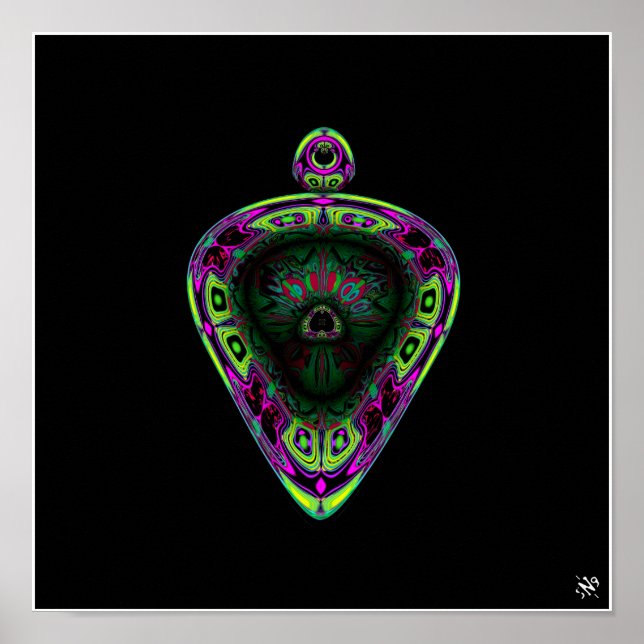 Pendant (abstract colorful pattern - pareidolia) poster (Front)