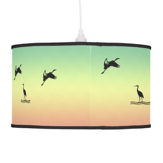 Pendant Lamp - Seabirds at Sunrise (Back)