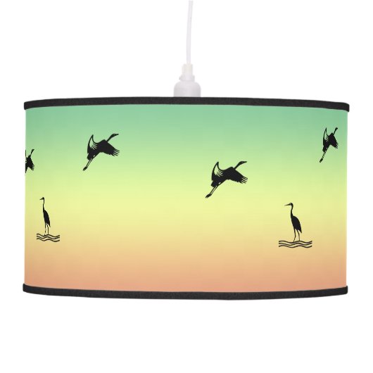 Pendant Lamp - Seabirds at Sunrise (Front)