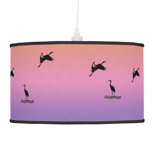 Pendant Lamp - Shore Birds at Twilight (Right)