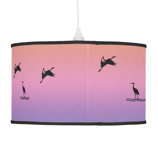 Pendant Lamp - Shore Birds at Twilight (Back)