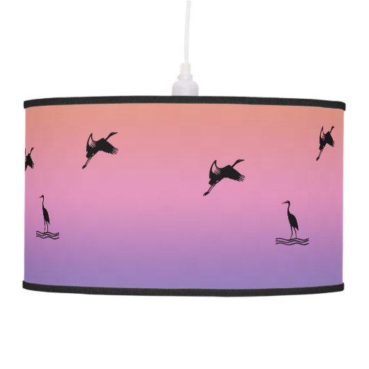 Pendant Lamp - Shore Birds at Twilight (Front)