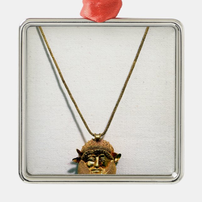 Pendant with the head of the river god Achelous Metal Ornament (Front)