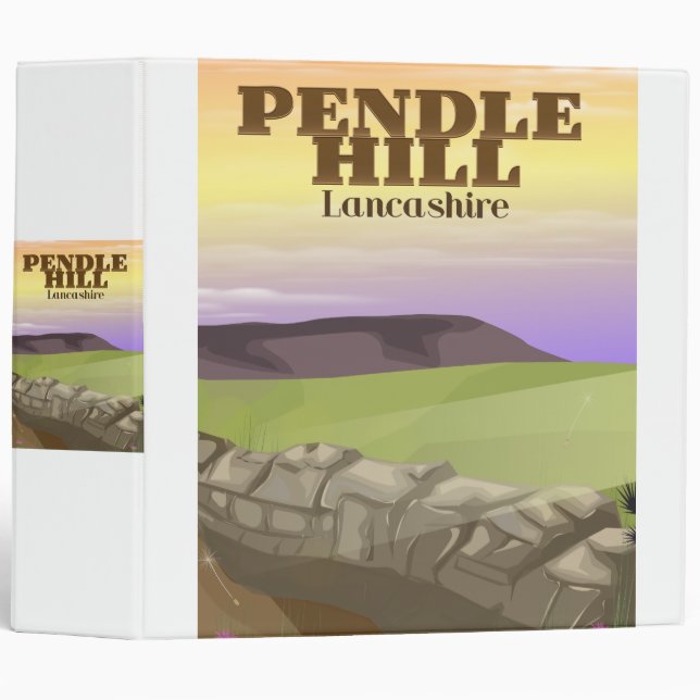Pendle Hill Lancashire 3 Ring Binder (Front/Spine)