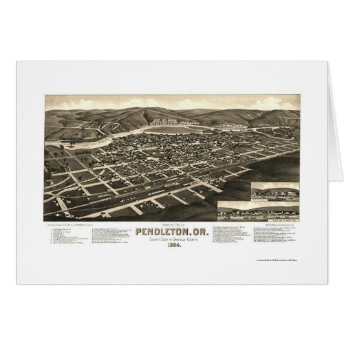 Pendleton OR Panoramic Map _ 1884