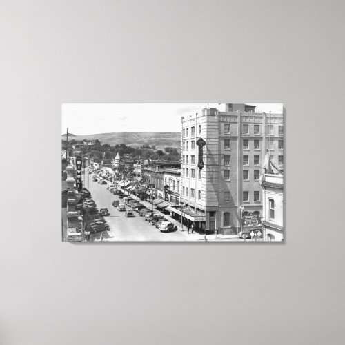 Pendleton Oregon Main Street View Photograph Canvas Print